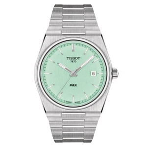 Nuevo reloj para hombre Tissot PRX esfera verde claro T137.410.11.091.01 - Imagen 1 de 4