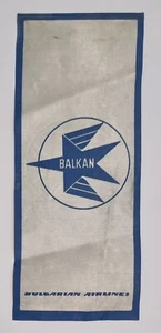 Pennant Flag Desktop Balkan Bulgarian Airways 70's Airline Collectables - Picture 1 of 2