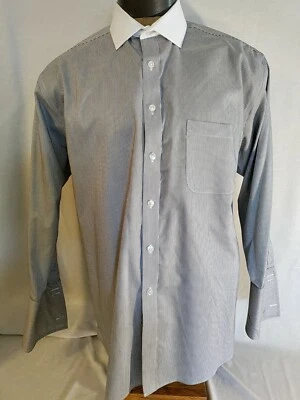 Tasso Elba Gris Rayas Oxford 100% Algodón Manga Larga Informal Vestido Camisa XL NUEVO SIN ETIQUETAS Foto 1 de 4