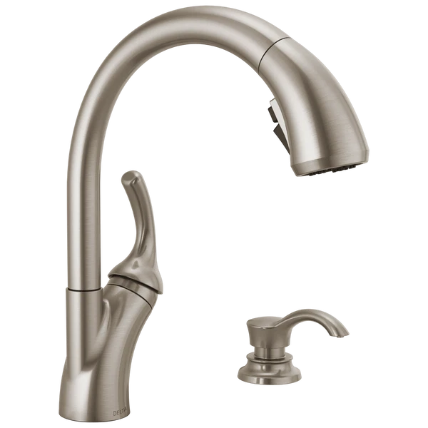 Delta Shiloh Grifo de Cocina Extraíble Protector de Punto Acero Inoxidable Certificado Reacondicionado Foto 1 de 4