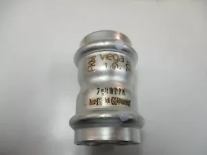 Viega 1" x 1" ProPress Coupling with Stop 304 Stainless Steel 85277 Qty 5 - Picture 1 of 4