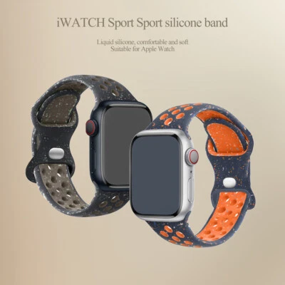 For Apple Watch 10 9 8 7 6 5 Ultra 2 Original Sport Strap Colored Particles Band - Image 1 of 4