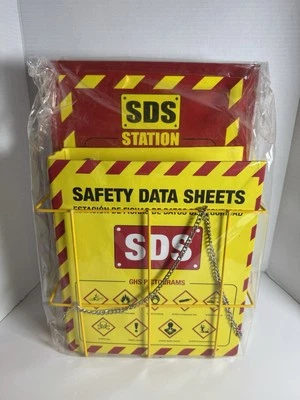 SDS Wall Station - Material Safety Data Sheet Binder with Display Sign "3 Ring" - Immagine 1 di 4
