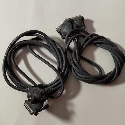 2x Belkin  DB25 Male to DB25 Male 10' Serial Parallel Switchbox Cables F2A047-10 - Image 1 of 4