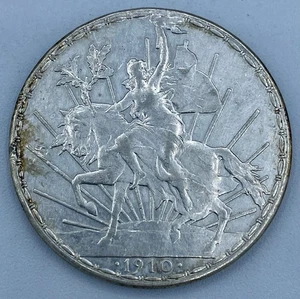 1910 Mexico 90% Silver One (1) Peso Caballito 100th Anniversary Independence - Picture 1 of 2