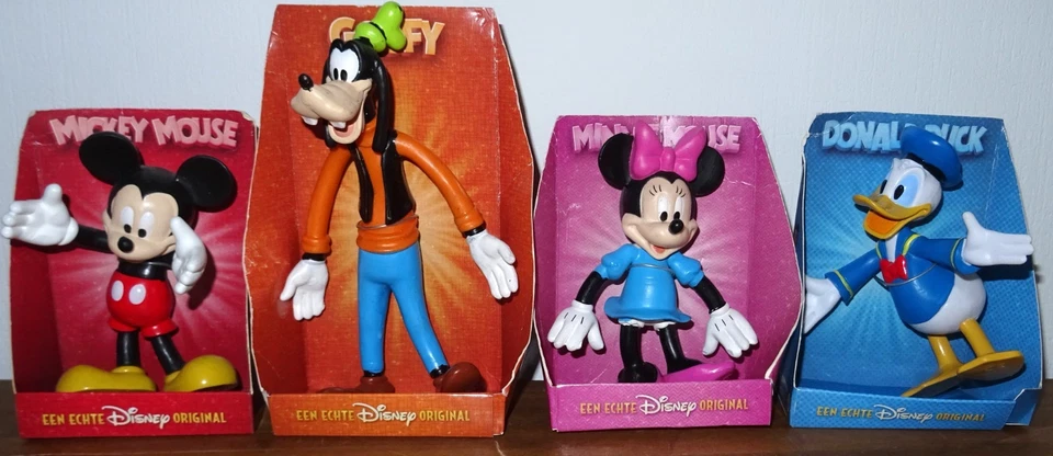 Disney Biegefiguren OVP Donald Duck, Micky Mouse Minnie Goofy Figuren Biege - Bild 1 von 1