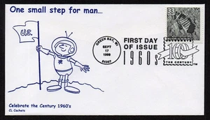 USA, SCOTT # 3188-C, CL FDC COVER - FIRST WALK ON THE MOON, ONE SMALL STEP 1999 - Picture 1 of 1