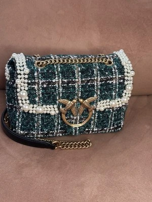 Bolso de Mano Pinko Tweed Verde Foto 1 de 4
