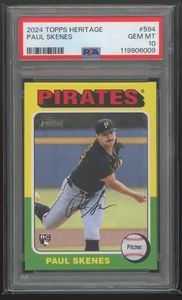 Paul Skenes 2024 Topps Heritage High Numbers RC #594 PSA 10 Piratas - Imagen 1 de 2
