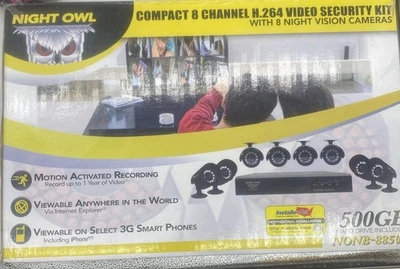 Night Owl 8 Channel DVR Video Security System W/500GB Hard Drive & 8 Cameras - Image 1 of 4