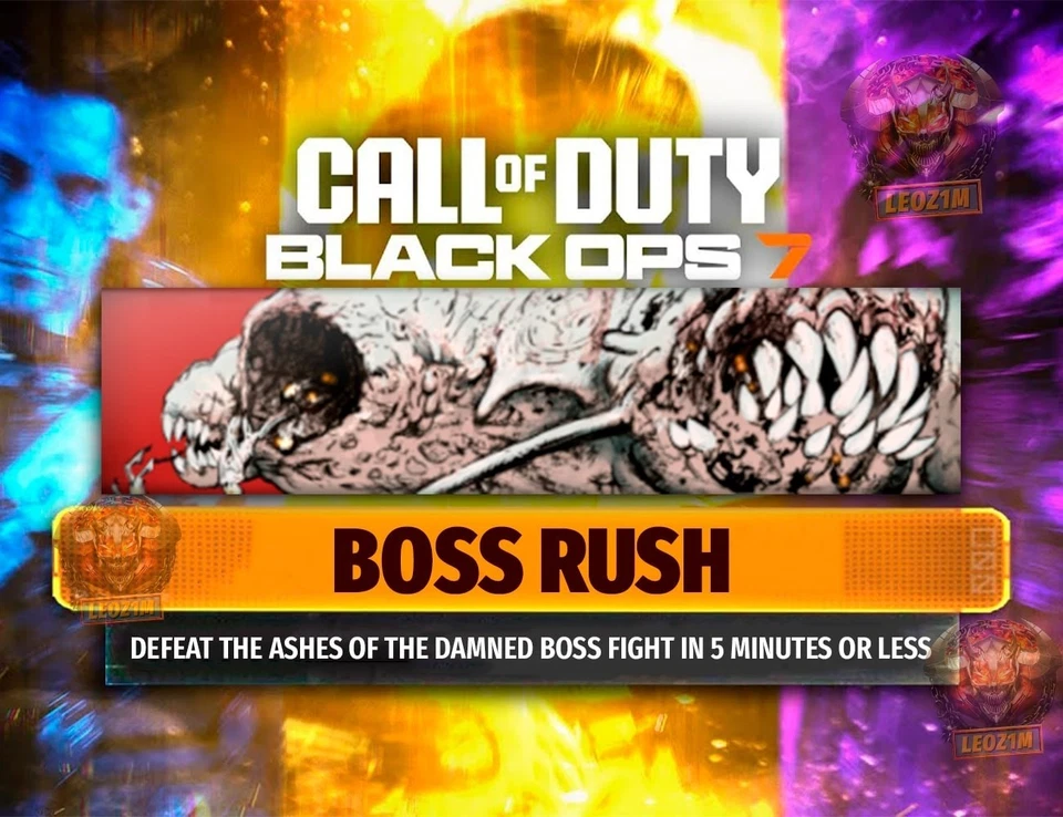 CALL OF DUTY BOSS RUSH Calling Card Easter Egg Black Ops 7 Zombies DARK OPS RARE BO7
