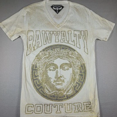 PARA HOMBRES Rawyalty M Etiqueta Negra Dulce Bling Camisa Arte Usable Usable Algodón EE. UU.  Foto 1 de 4