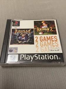 Rayman + Rayman 2 mit Handbuch Sony PS1 PAL PS1 (Gehäuse beschädigt, siehe Bilder) GRATIS P&P - Bild 1 von 6