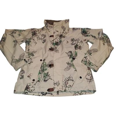 BONFIRE Size XS Woman's Snowboard Blur Ski Jacket White Green Logo NO HOOD - Image 1 of 4