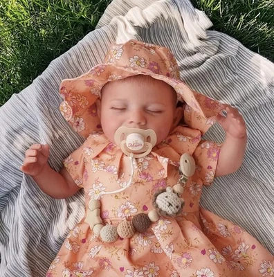 Poupée Reborn Fille Réaliste Nouveau-né Vraie Poupée Bébé Endormie 50cm - Photo 1/4