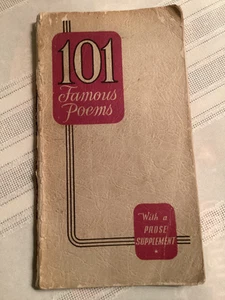 1939 — 101 Famous Poems With Prose Supplement Softcover Book Revised Edition - Picture 1 of 8