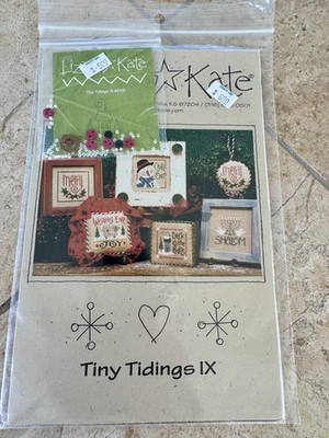 Lizzie Kate Tiny Tidings With Embellishment Cross Stitch Christmas Patterns - Image 1 of 3