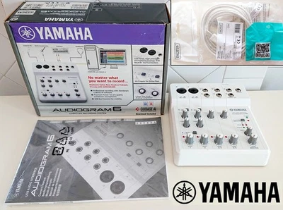 Mixer scheda audio USB Yamaha Audiogram 6 con cavo USB, manuale utente e scatola - Image 1 of 4