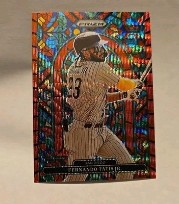 2022 Panini Prizm Fernando Tatis Jr. Stained Glass Red Wave 96/99 - Image 1 of 3