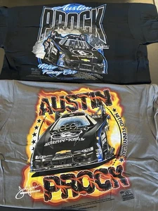PACK DE 2 CAMISETAS NHRA DRAG RACING OFICIALES AUSTIN PROCK DIVERTIDAS COCHE TALLA XL - Imagen 1 de 6