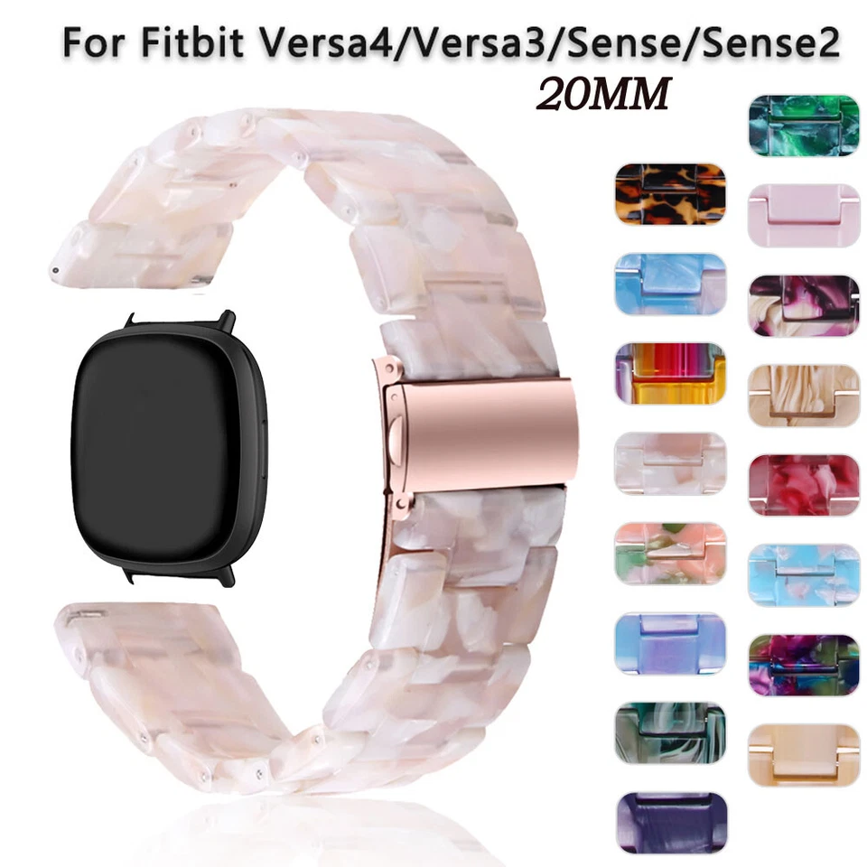 Resin Watch Band For Fitbit Versa 4 3 Sense / Sense 2 Wrist Strap Bracelet - Image 1 of 4