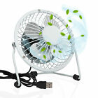 Mini USB Tilting Desktop Cooling Fan with Metal Shell & Aluminium Blades - White