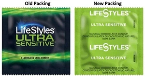 55 CT LifeStyles Ultra Sensitive Condoms - Picture 1 of 3