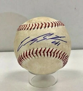 Carlos Santana Signed Official MLB Game Rubbed Baseball Beckett BAS Auto Indians - Picture 1 of 2