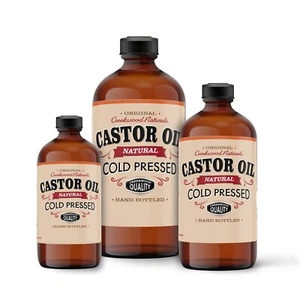 Natural Castor Oil 100% Pure Cold Pressed Hair - Picture 1 of 24