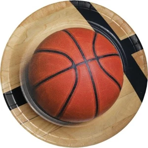 Sports Fanatic Basketball 9-inch Plates (8 pack) - Picture 1 of 1