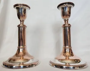 Matched Pair of Early/Mid C19th Silver-Plated Telescopic Candlesticks - Picture 1 of 18