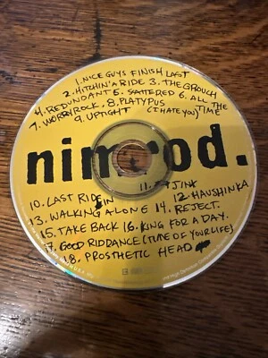 Green Day Nimrod CD Disc Only No Case/Booklet Excellent Condition Foto 1 de 2