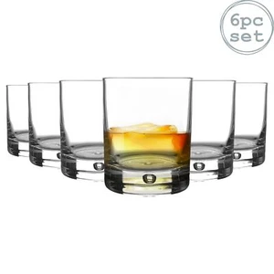 6x Barglass Whisky Glasses Classic Scotch Whiskey Tumblers Bubble Base 280ml - Picture 1 of 4