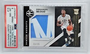 /25 Emmanuel Mudiay 2015-16 Limited Unlimited Potential ROOKIE Patch Jersey PSA 