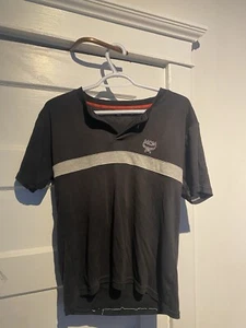 Rare MCM T Shirt Vintage Embroidered Logo Navy Tee / Grey Short Sleeve Luxury - Picture 1 of 5