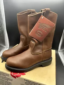 RED WING PECOS Stivali Vintage Marrone 2231 Punta Acciaio Stivali da Lavoro Uomo 6D Nuovi!!! - Foto 1 di 18