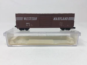 Bev-Be N Scale Western Maryland Brown Evans 50' WMD Freight Boxcar 10014 - Picture 1 of 9