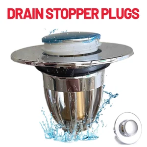 Universal Sink Plug Stopper – Anti Clog, Pop Up, Easy Fit | Bathroom Drain - Picture 1 of 6