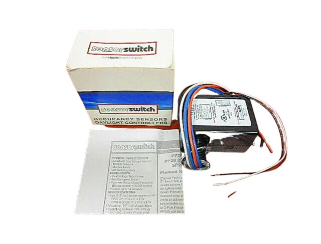 Sensor Switch PP20 Contractor Select Power Pack Relay Circuit Protection 120/277 VAC, Black