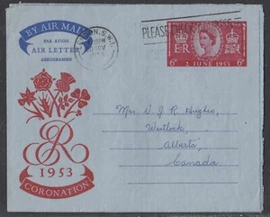 Great Britain - Nov 30, 1953 Aerogramme to Canada - Bild 1 von 1