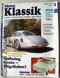 MOTOR KLASSIK 2-92+MERCEDES 300 SL+AUDI 920 & AUDI FRONT UW 225+OPEL+FIAT 500 - Bild 1 von 1