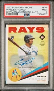 WANDER FRANCO 2022 BOWMAN ASCENSIONS AUTO RC #D 7/100 PSA 9 MINT POP 7 - Picture 1 of 2