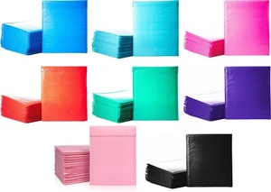 ANY SIZE COLOR POLY BUBBLE MAILERS SHIPPING PADDED BAGS MAILING ENVELOPES SMALL - Picture 1 of 41