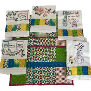 Handmade Quilted Placemats Colorful Lot Of 4 Turtles Patchwork Reversible New - Picture 1 of 24