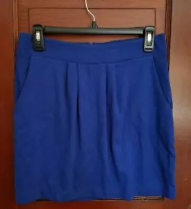 NUEVO CON ETIQUETAS FOREVER 21 Mujer M Azul Algodón Elastano Falda Corta Plisada - Imagen 1 de 7