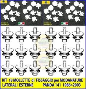 KIT 18 Mollette Fissaggio per Modanature Protezioni Laterali per PANDA 141 4X4 - Foto 1 di 2