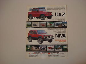 advertising Pubblicità 1986 UAZ e LADA NIVA