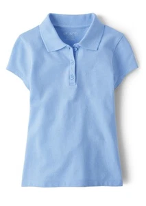 Children’s Place Girls Uniform Pique Polo - Blue - Picture 1 of 2