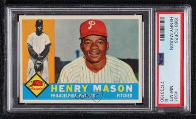 1960 Topps Henry Mason #331 PSA 8 Rookie RC - Image 1 of 2