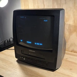 Emerson EWC1303A 13" TV VCR VHS Combo Retro Gaming TV WORKING NOT READING - Picture 1 of 18